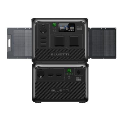 BLUETTI AC60 + B80 | Home Battery Backup, AC60+B80+PV120D | 600W, 1209Wh, 120W Solar Kit