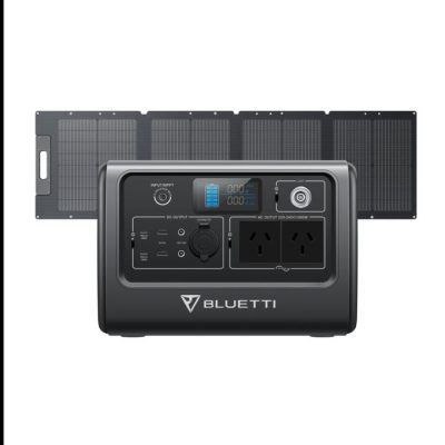 BLUETTI EB70(Grey) + Solar Panels | Solar Generator Kit, EB70+PV120D | 1000W, 716Wh, 120W Solar Kit