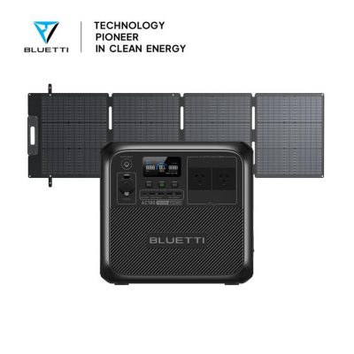 BLUETTI AC180 Portable Power Station | 1,800W 1,152Wh, AC180+SP200L | 1800W, 1152Wh, 200W Solar Kit