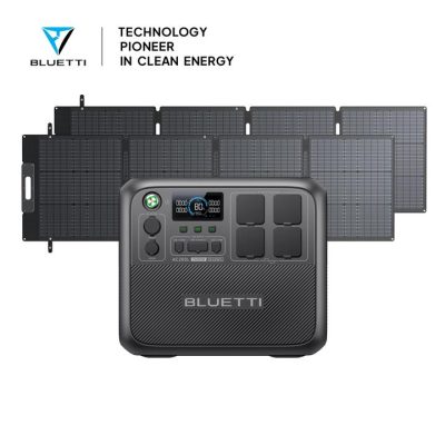 BLUETTI AC200L + Solar Panels | Solar Generator Kit, AC200L+2*SP200L | 2400W, 2048Wh, 400W Solar Kit