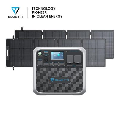 BLUETTI AC200P + Solar Panels | Solar Generator Kit, AC200P+2*SP200L | 2000W, 2000Wh, 400W Solar Kit