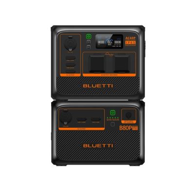 BLUETTI AC60P Portable Power Station | 600W 504Wh, AC60P+B80P | 600W, 1310Wh Power Kit