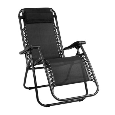 Garden Outdoor Portable Recliner - Black