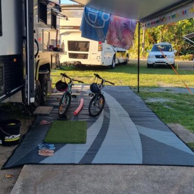 Swish Grey 6m x 2.4m recycled poly mat