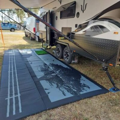 Country Grey 6m x 2.4m recycled poly mat