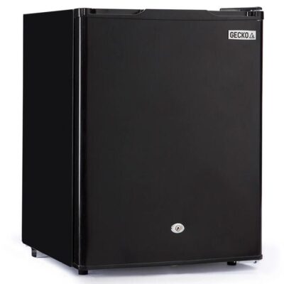 GECKO 70L Portable Bar Fridge and Freezer 12V/24V for Camping, Caravans, Black