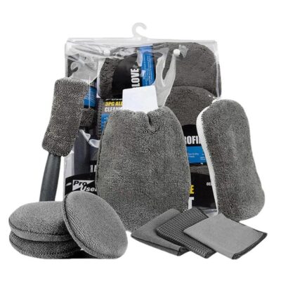 Car Cleaning Sponge Towel Brushe Set 9Pcs Car Wash Kits Cleaning Tools Set