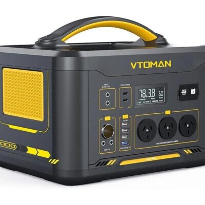 1000W 1408Wh Solar Generator 10A Black Portable Power Station