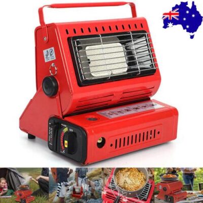 Portable Camping Gas Heater Outdoor Heating Stove Gas Baking Hunting Warmer AU RED