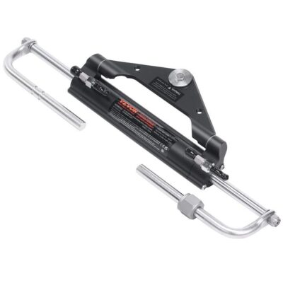 VEVOR 150HP Hydraulic Outboard Steering Kit Boat Marine System, Built-in Two-Way Lock Cylinder, 150HP Pump and High-Strength Nylon Hose for Single Sta
