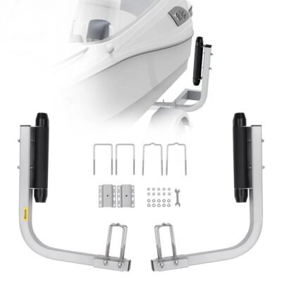 VEVOR Boat Trailer Guide, 2PCS Adjustable Short Bunk Guide-Ons, Hardened Steel Trailer Guide Poles with Soft Cushion, Heavy Duty Roller Guide Design,