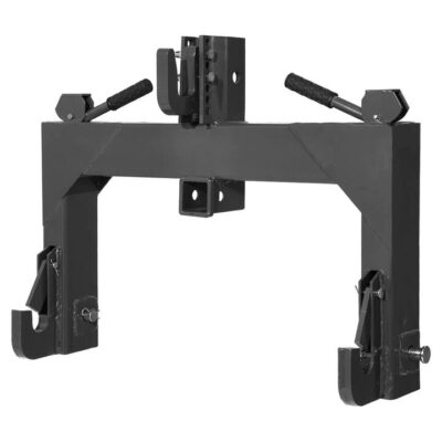 VEVOR 3-Point Quick Hitch with 2 in Receiver, 3000 Lbs Lift Capacity, 3-Pt Hitch with 5 Level Adjustable Bolt, Adaptation to Category 1 & 2 Tractor, H
