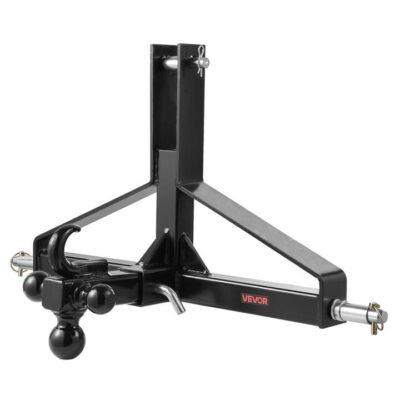 VEVOR 3 Point Trailer Hitch with 2 in Receiver, 3pt Quick Hitch Attachment, Heavy Duty Tractor Tow Drawbar Adapter, Compatible with Kubota, Mahindra,