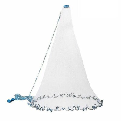 3m Nylon Fishing Cast Net – Quick Throw Mesh with Chain Weights & Drawstring
