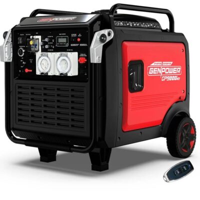 GENPOWER 8.5kW Peak 8.2kW Inverter Generator, Push Button & Remote Start, ATS Compatible, RCD, Portable w/ Wheels, 27L Fuel Tank, Grid Power Home Back