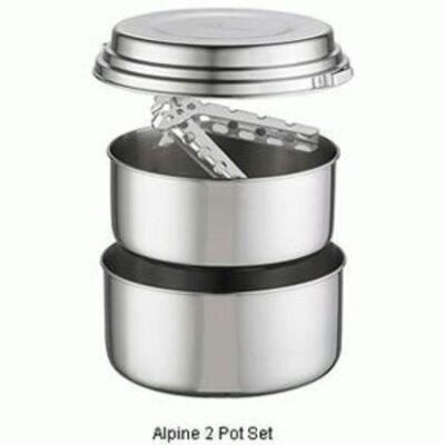 MSR Alpine 2 Stainless Steel 2 Person Pot Cookset