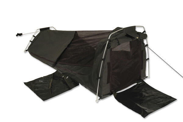 Sahara Biker Single Dome Canvas Swag & Bag