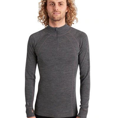 XTM Merino 230 Wool Zip Neck Mens Thermal Top