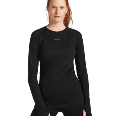 Icebreaker Merino Blend 125 ZoneKnit Long Sleeve Crew Womens Thermal Top